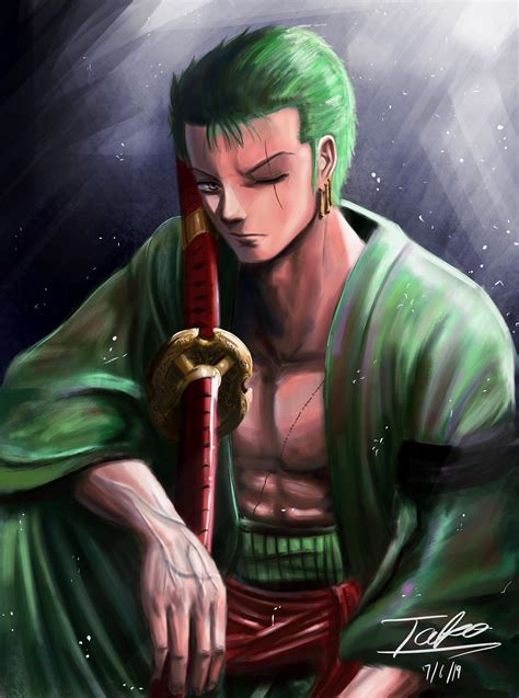 My Painting Of Zoro I Did A While Back Hope You Like It Ronepiece
