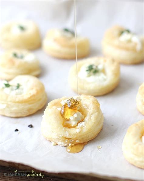 Easy Goat Cheese And Honey Bites Puff Pastry Goat Cheese Recipe