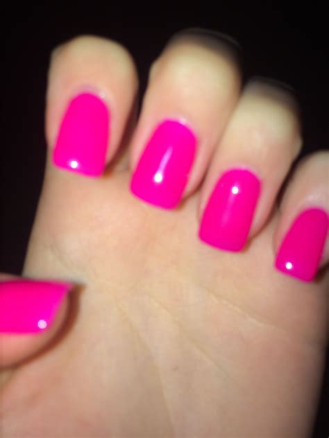 Dark Pink Nail Polish On Nails