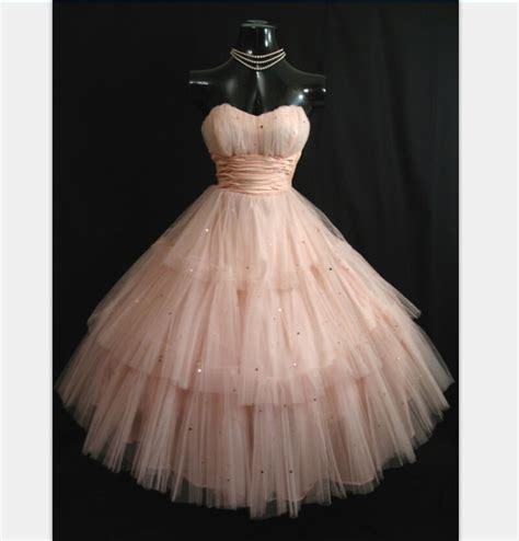 Actual Image Vintage 1950 S Tea Length Pink Prom Dresses 2016 Tulle Sequins Short Homecoming