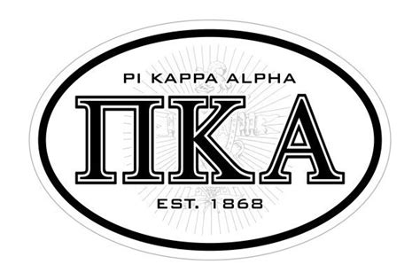 Pi Kappa Alpha Oval Crest Shield Bumper Sticker Closeout Sale 150