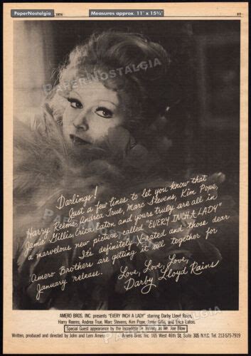 Every Inch A Lady Orig 1974 Trade Ad Poster Darby Lloyd Rains Harry Reems Ebay