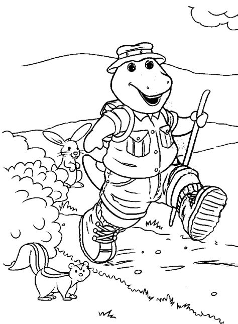 Barney Coloring Page Coloring Home