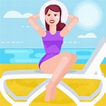 Woman in bathing suit. Vector flat illustration 344000 Vector Art at ...