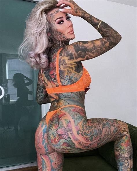Britains Most Tattooed Woman Shows Off K Ink Collection In Sexy