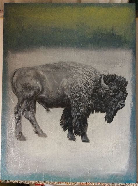 Buffalo Bison Painting Painting Art Moose Art