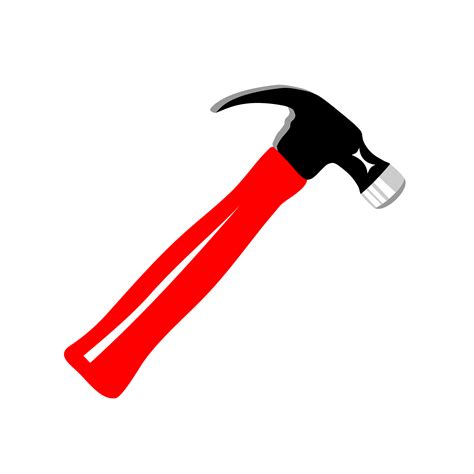 Hammer Tool Drawing Cartoon Red Hammer Tool Png Download 24952495