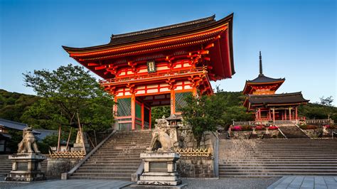 Kyoto Japan Kiyomizu Dera Temple Gate Travel Place Wallpaper