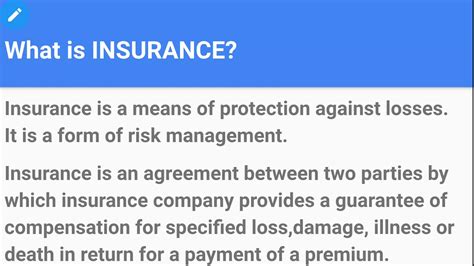 The insurance which is done for the physical properties other than human life is known as . #Meaning and Functions of INSURANCE - YouTube