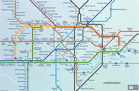 London Transports Secret Tube Map Showing The Real Distances Between