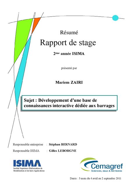 Exemple Rapport De Stage Architecture Pdf