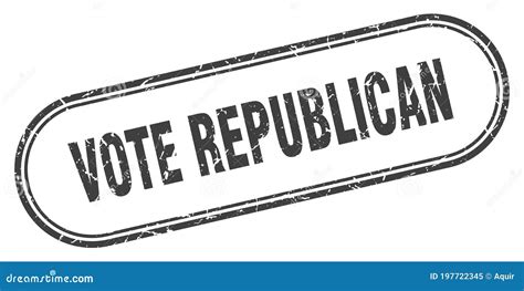 Vote Republican Stamp Stock Vector Illustration Of White 197722345