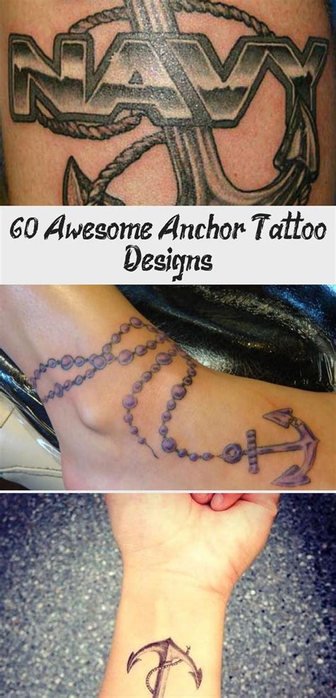 60 Awesome Anchor Tattoo Designs Tattoos And Body Art Anchor Tattoo