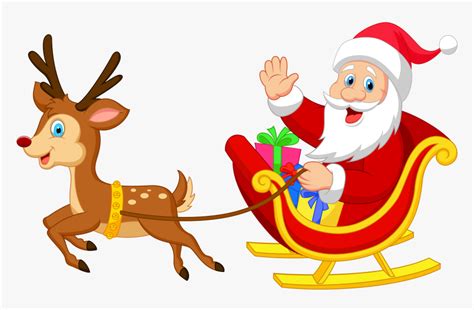 Transparent Santa With Rudolph Png Clipart Santa And Rudolph Png Png