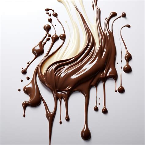 Premium Photo Melted Chocolate Dripping On White Background
