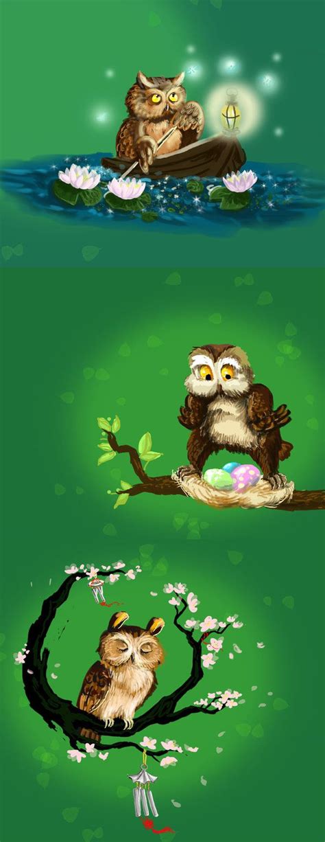 Spring Owls By Redilion On Deviantart Owls Drawing Beautiful Owl Owl