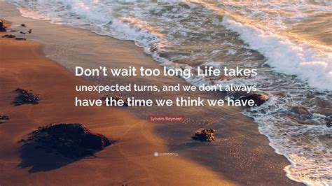 Now we play the waiting game. Sylvain Reynard Quote: "Don't wait too long. Life takes unexpected turns, and we don't always ...