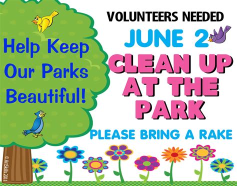 Create A Clean Up The Park Poster Volunteer Event Poster Community