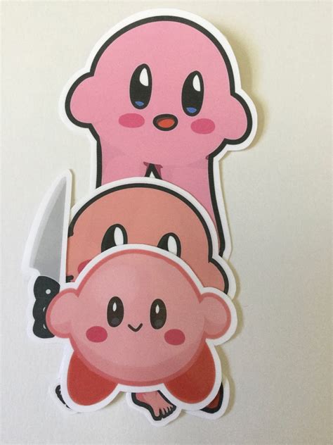 Cursed Kirby Meme Stickers Etsy