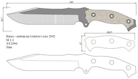Download pdf knife templates to print and make knife patterns. busse knife | Blueprints | Pinterest | Knives