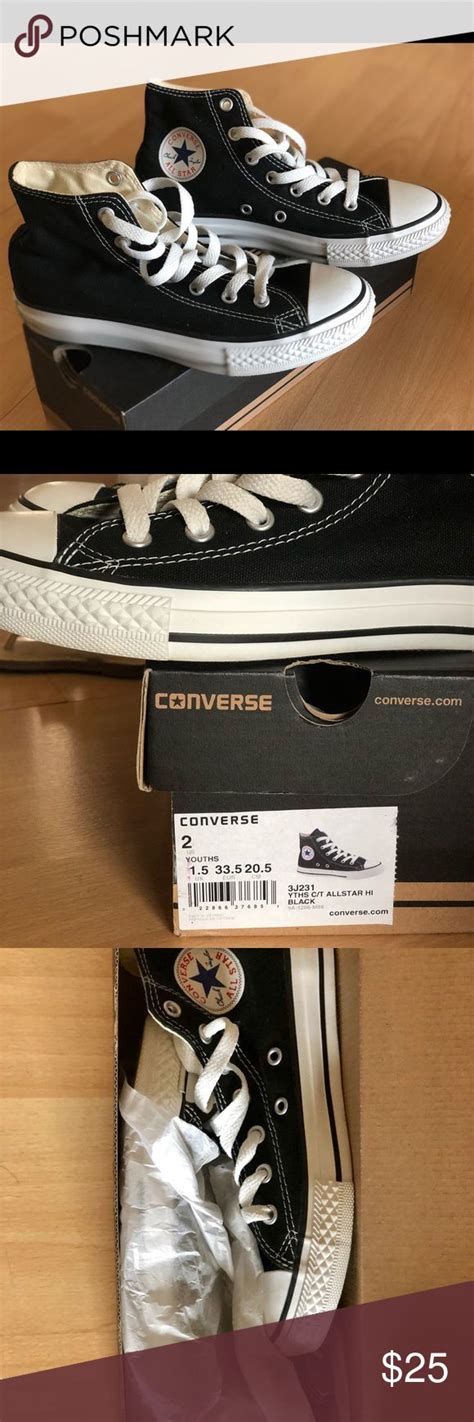 Size 2 Black Converse Black Converse Black High Top Converse Converse
