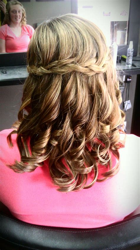 Waterfall Braid With Curls For Prom By Me Facebook