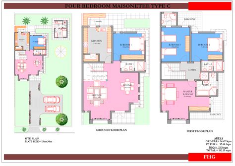 Four Bedroom Maisonette Fhg Architecture Plans