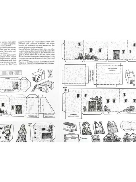 Haus zur zeit jesu bastelbogen kostenlos : Dorf in Galilea Bastelbogen aus Papier | Der Römer Shop