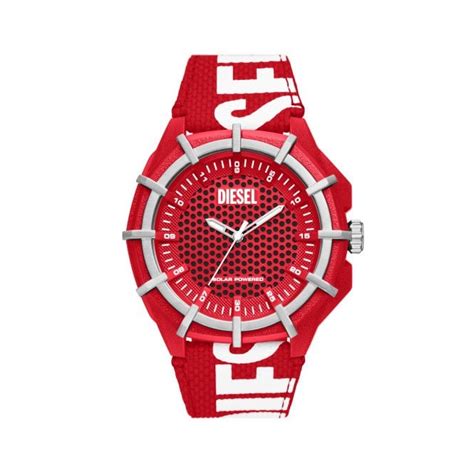 Diesel Watches Diesel Gents Framed Red Eco Conscious Material Watch