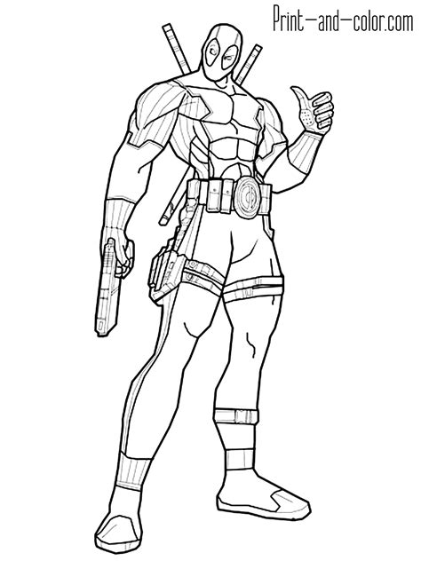 Fortnite's chapter 2 season 2 ended earlier in 2020, meaning you can no longer unlock the deadpool skin. Deadpool coloring pages | Print and Color.com