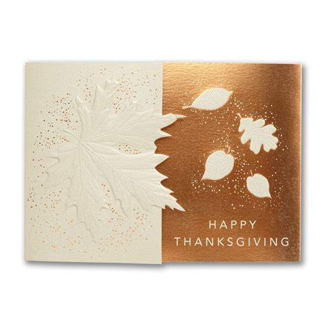 Subtle Leaves Happy Thanksgiving Cards Thanksgiving Cards Holiday