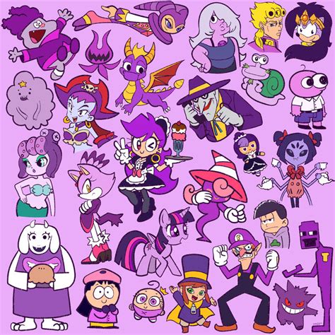 Purple Characters By Domesticmaid On Deviantart