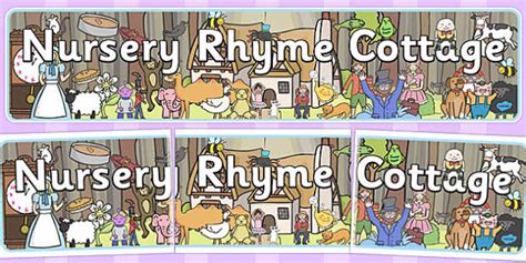 Nursery Rhyme Cottage Banner Teacher Made Twinkl
