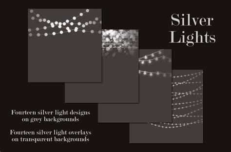 Silver Light Overlays Graphic Objects Creative Market