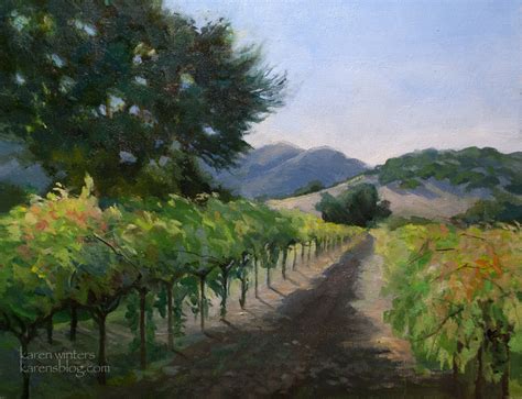 California Vineyard Oil Painting Lucas And Lewellen Los Alamos By