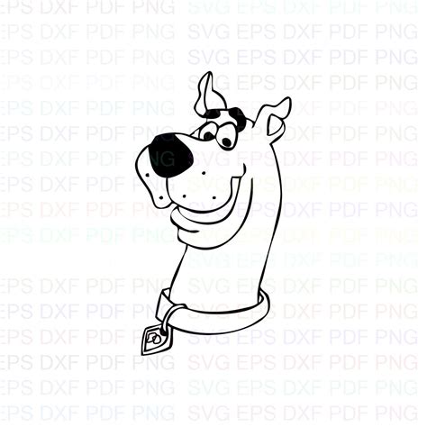 scooby doo face svg dxf eps pdf png cricut cutting file etsy
