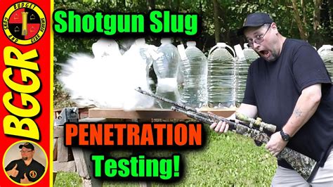 Shotgun Slug Test Water Jug Penetration Youtube