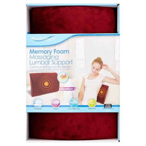 Health Touch Memory Foam Massaging Lumbar Support