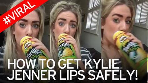 Kylie Jenner Challenge Hilarious Video Shows Teen Mocking Internet Fad Using Tube Of Pringles