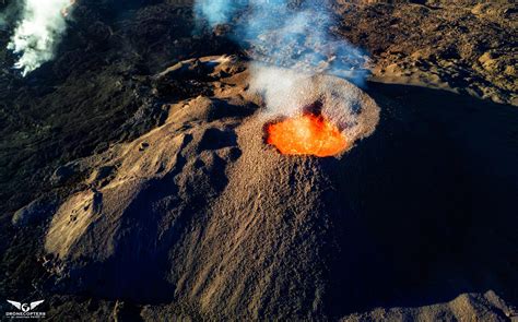 The Cône Piton De La Fournaise Volcano Reunion Island Drone Photography