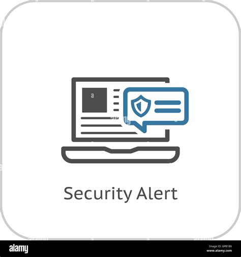 Security Alert Icon Flat Design Stock Vector Image And Art Alamy