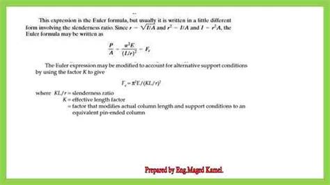 1a Steel Columns And Eulers Formula Part 2 Engineering Oasis