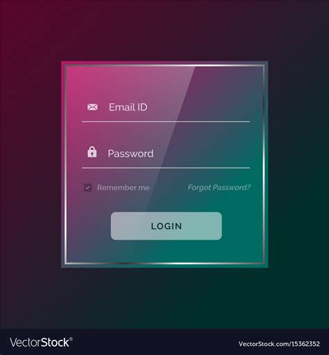 Shiny Colorful Login Form Ui Template For Your Web Or App Desig Images
