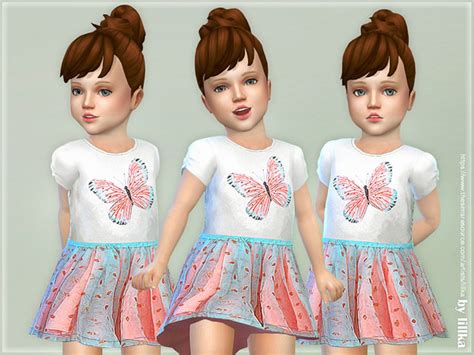 Butterfly Toddler Dress By Lillka At Tsr Sims 4 Updates