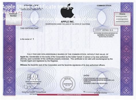 Give one share of a stock at a time, low price guarantee! Apple Stock Certificate Image | Apple stock, Stock ...