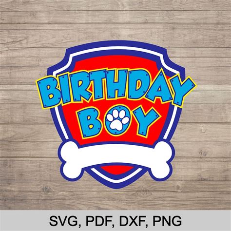 Birthday Boy Paw Patrol Svg Print Birthday Boy Patrol Iron On Etsy