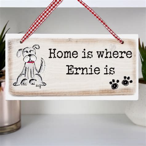 Personalised Dog Wooden Sign Love My Ts