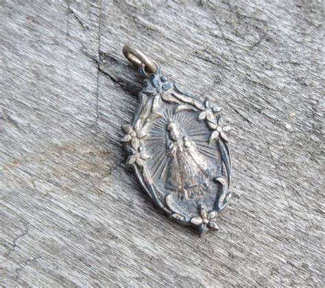 vintage infant of prague medal in sterling double sided with etsy infant of prague crown of