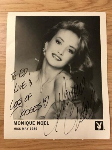 May 1989 Play Boy Playmate Monique Noel Signed 8x10 Photo Free Shipping