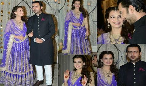 dia mirza wedding the beauty queen s sangeet ceremony pictures with sahil sangha